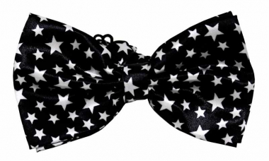 Trendy Bow Tie Black & White with Stars